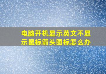 电脑开机显示英文不显示鼠标箭头图标怎么办