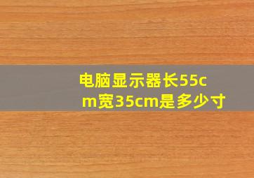 电脑显示器长55cm宽35cm是多少寸