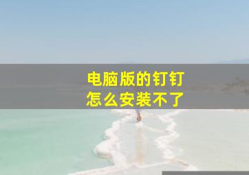 电脑版的钉钉怎么安装不了