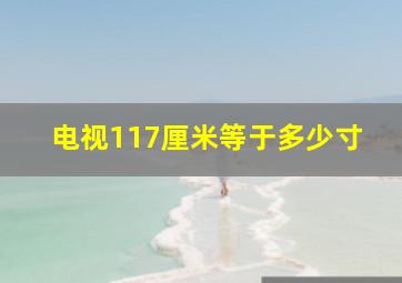 电视117厘米等于多少寸