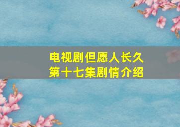 电视剧但愿人长久第十七集剧情介绍