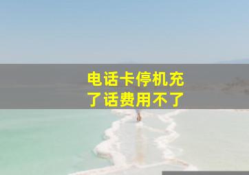 电话卡停机充了话费用不了