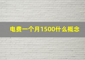 电费一个月1500什么概念