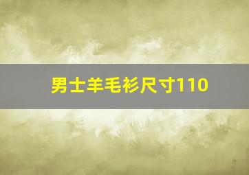 男士羊毛衫尺寸110