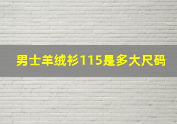 男士羊绒衫115是多大尺码