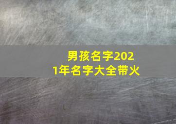 男孩名字2021年名字大全带火