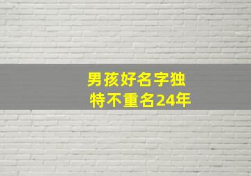 男孩好名字独特不重名24年