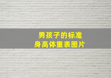 男孩子的标准身高体重表图片