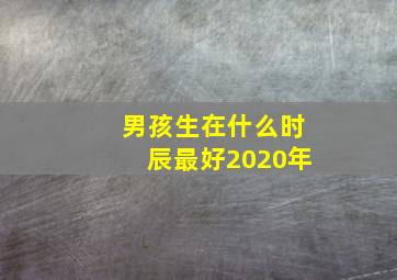 男孩生在什么时辰最好2020年