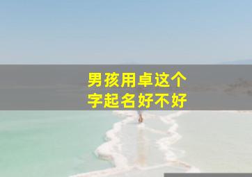 男孩用卓这个字起名好不好