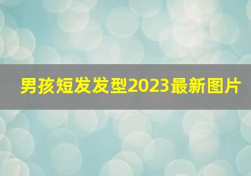 男孩短发发型2023最新图片