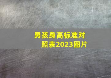 男孩身高标准对照表2023图片