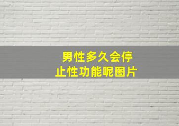 男性多久会停止性功能呢图片