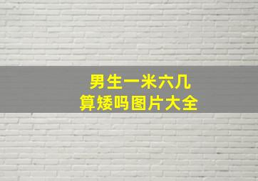 男生一米六几算矮吗图片大全