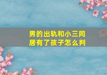 男的出轨和小三同居有了孩子怎么判