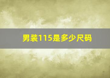 男装115是多少尺码