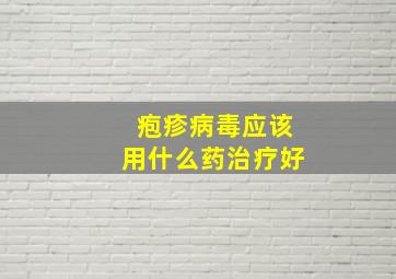 疱疹病毒应该用什么药治疗好