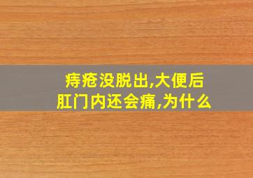 痔疮没脱出,大便后肛门内还会痛,为什么