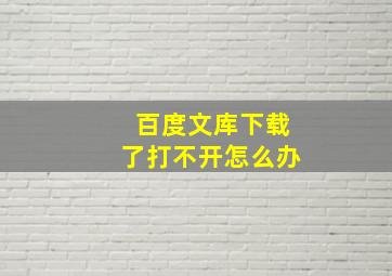 百度文库下载了打不开怎么办