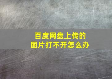 百度网盘上传的图片打不开怎么办