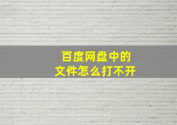 百度网盘中的文件怎么打不开