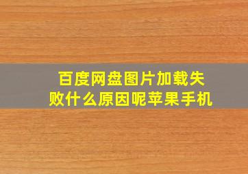 百度网盘图片加载失败什么原因呢苹果手机