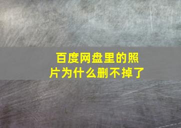 百度网盘里的照片为什么删不掉了