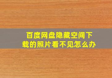 百度网盘隐藏空间下载的照片看不见怎么办