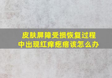 皮肤屏障受损恢复过程中出现红痒疙瘩该怎么办