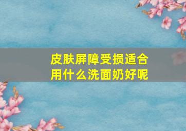 皮肤屏障受损适合用什么洗面奶好呢