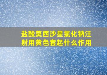 盐酸莫西沙星氯化钠注射用黄色套起什么作用