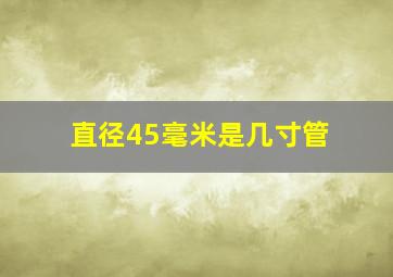 直径45毫米是几寸管