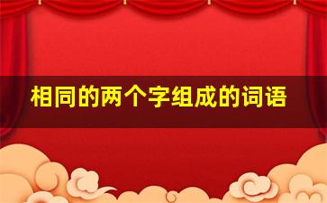 相同的两个字组成的词语