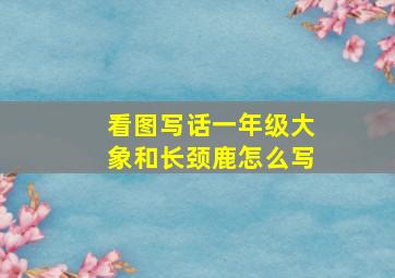 看图写话一年级大象和长颈鹿怎么写