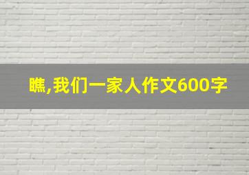 瞧,我们一家人作文600字