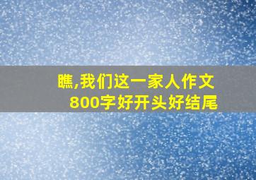 瞧,我们这一家人作文800字好开头好结尾