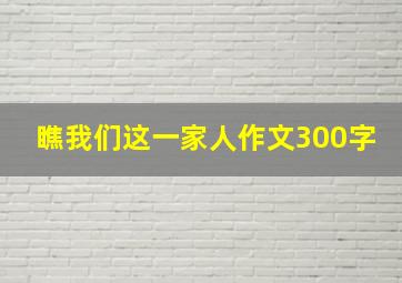 瞧我们这一家人作文300字