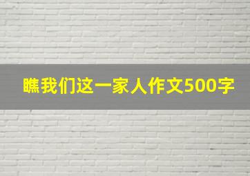 瞧我们这一家人作文500字