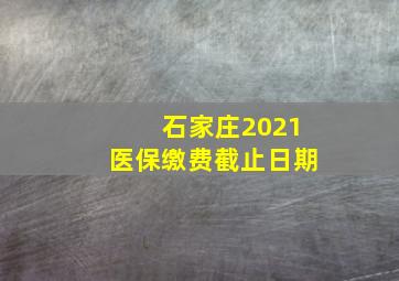 石家庄2021医保缴费截止日期