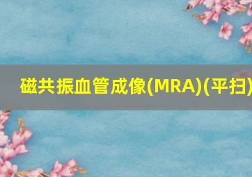 磁共振血管成像(MRA)(平扫)