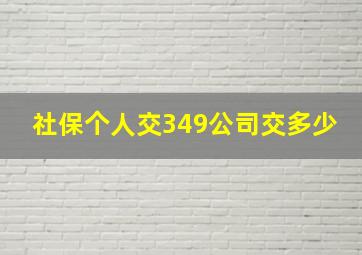 社保个人交349公司交多少