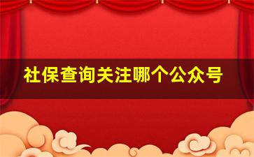 社保查询关注哪个公众号