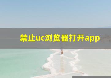 禁止uc浏览器打开app