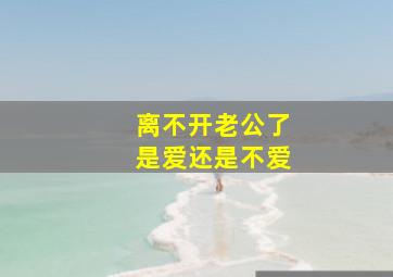 离不开老公了是爱还是不爱