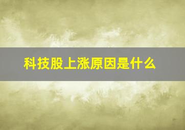 科技股上涨原因是什么