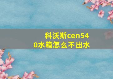 科沃斯cen540水箱怎么不出水