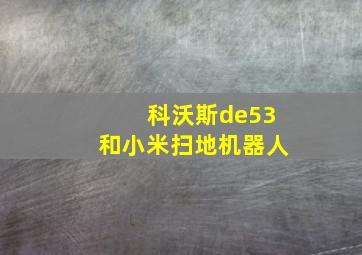 科沃斯de53和小米扫地机器人