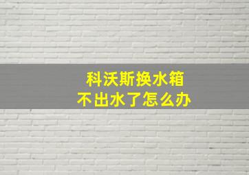 科沃斯换水箱不出水了怎么办