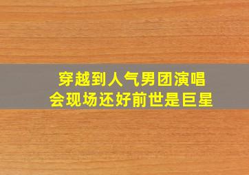 穿越到人气男团演唱会现场还好前世是巨星