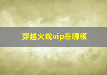 穿越火线vip在哪领